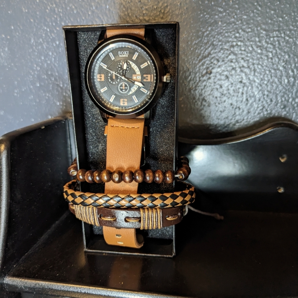 4pcs watch with bracelet